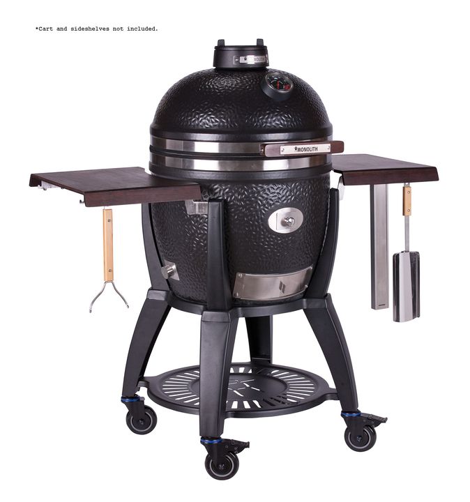 KAMADO MONOLITH CLASSIC AVANTGARDE NOIR AVEC CHARIOT 