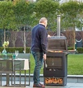 POELE BOIS BARBECUE EXTERIEUR H400 AVEC HOUSSE