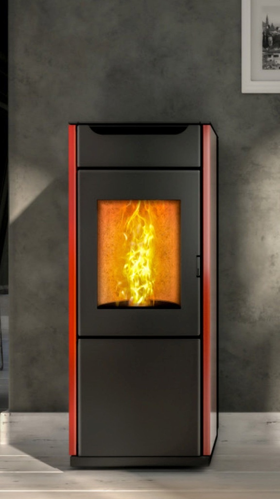 POELE A PELLETS NOBIS A8 V QUADRA TOP ANTHRACITE 7.3 KW