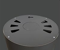 POELE BOIS CERA DESIGN RONDOTHERM TITAN NOIR 