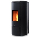 POELE PELLETS NOBIS A8 V ROUND GLASS CARBON LOOK7.3 KW