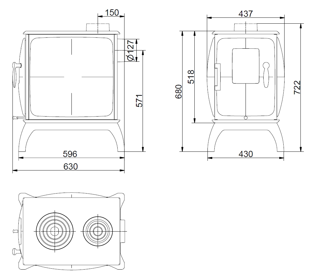 FOYER BOIS BRUNNER IRON DOG 01 7 KW
