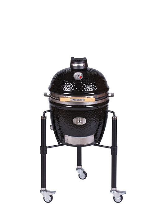 KAMADO MONOLITH JUNIOR PRO 2.0 NOIR AVEC CHARIOT