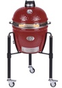 KAMADO MONOLITH JUNIOR PRO 2.0 ROUGE AVEC CHARIOT