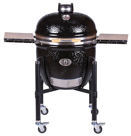 KAMADO MONOLITH LE CHEF PRO 2.0 NOIR AVEC CHARIOT