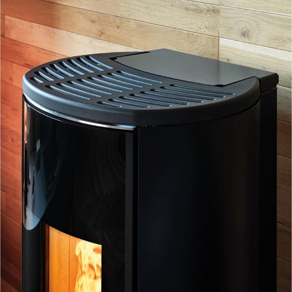 POELE PELLETS NOBIS A8 V ROUND GLASS NOIR 7.3 KW