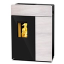 POELE PELLETS RIKA DOMO PIERRE BLANCHE 10 KW RAO