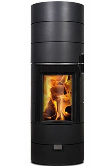 POELE BOIS CERA DESIGN RONDOTHERM TITAN NOIR 