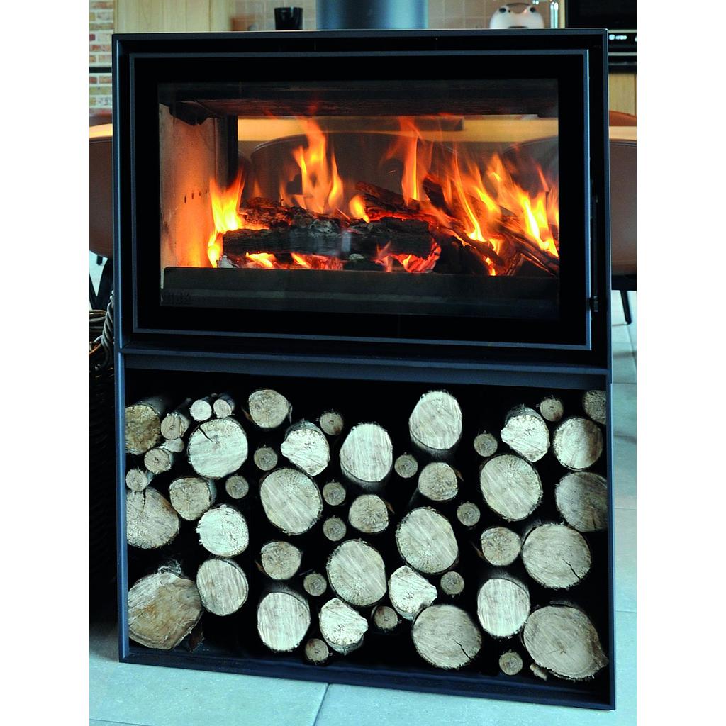 POELE BOIS JIDE MODUL-ART WOODBOX 77 XL PORTE NEW-LOOK 13 KW
