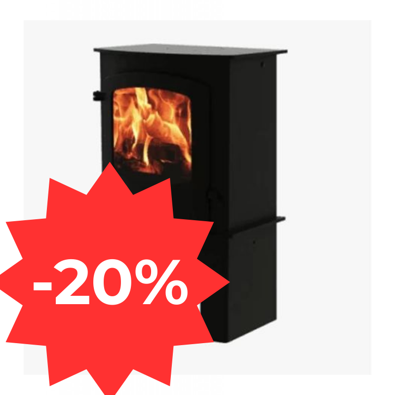 POELE BOIS CHARNWOOD - COVE 2 - NOIR MAT EXPO