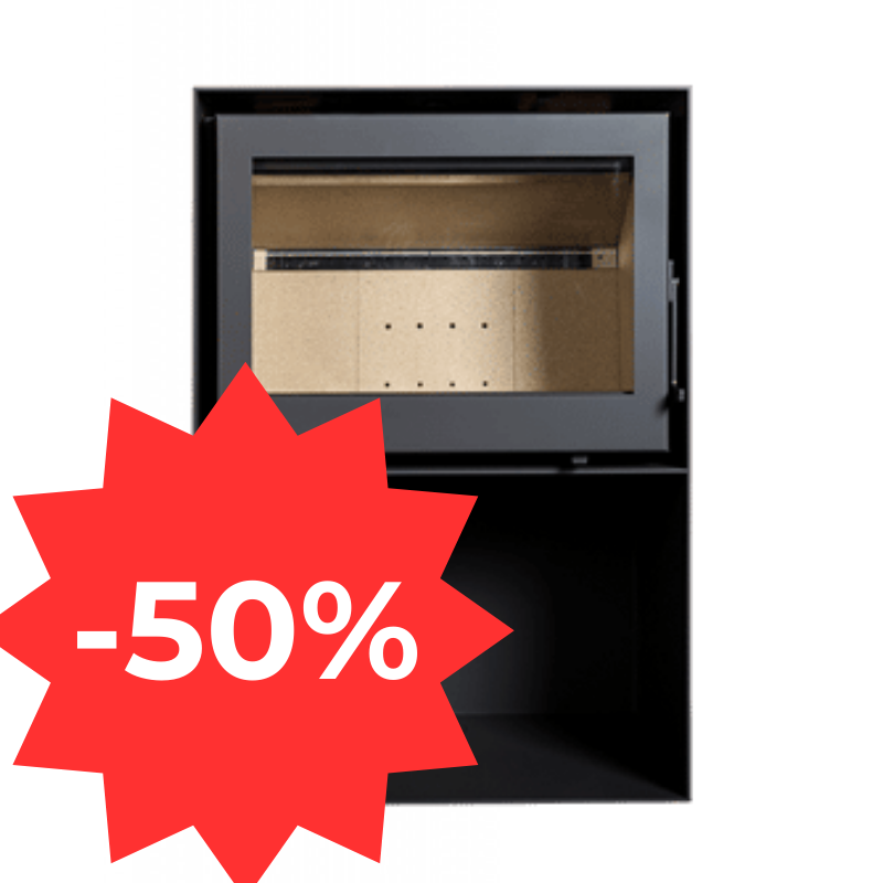 POELE BOIS JIDE MODUL-ART WOODBOX 77 PORTE NEW-LOOK 9 KW EXPO Utilisé 