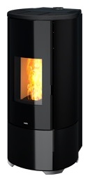 [NOB_N0037SPANEURLBLK00] POELE PELLETS NOBIS A10 V ROUND NOIR