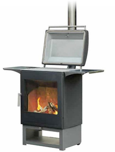 [H400] POELE BOIS BARBECUE EXTERIEUR H400 AVEC HOUSSE