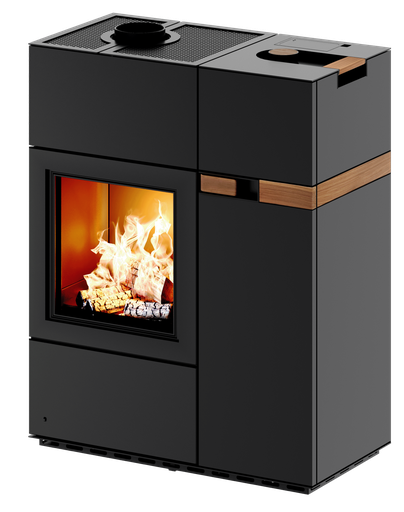 [AUS_01.01.003.05.01] POELE BOIS/PELLETS AUSTROFLAMM QUADRA DUO  ACIER ANTHRACITE FONCÉ