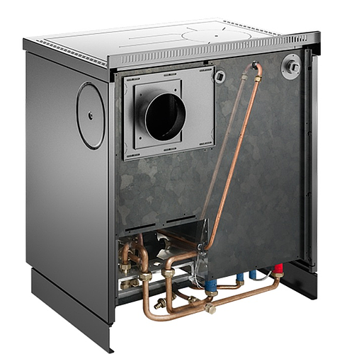 CUISINIERE BOIS CHAUDIERE PERTINGER A FLAMME INVERSEE 100