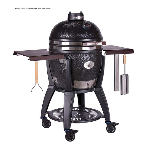 KAMADO MONOLITH CLASSIC AVANTGARDE NOIR AVEC CHARIOT 