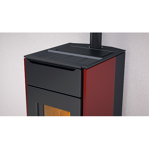 POELE A PELLETS NOBIS A8 V QUADRA TOP ANTHRACITE 7.3 KW