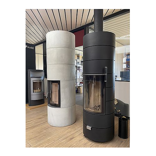 POELE BOIS CERA DESIGN RONDOTHERM TITAN NOIR 8 KW