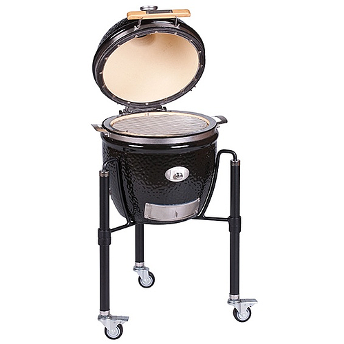 KAMADO MONOLITH JUNIOR PRO 2.0 NOIR AVEC CHARIOT