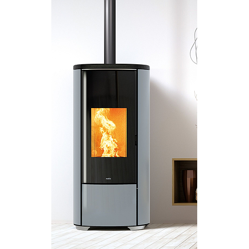 POELE PELLETS NOBIS A8 V ROUND GLASS NOIR 8 KW